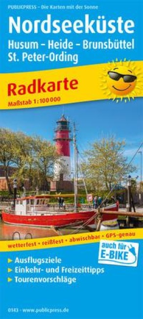 Nordseeküste, Husum - Heide - Brunsbüttel, St. Peter-Ording 1:100 000 - 