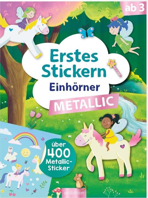 Erstes Stickern Metallic - Einhörner - 