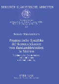 Cover-Bild zum Titel 'Pragmatische Spezifika der Kommunikation von Russlanddeutschen in Sibirien' von 'Renate Blankenhorn'
