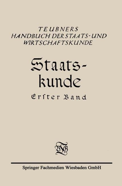 Staats-Kunde - Richard Schmidt, Christian Meurer, Eduard Rosenbaum
