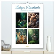 Cover-Bild zum Titel 'Lustige Hasenkinder (hochwertiger Premium Wandkalender 2026 DIN A2 hoch), Kunstdruck in Hochglanz' von 'Steffen Gierok-Latniak'