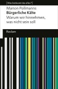 Cover-Bild zum Titel 'Bürgerliche Kälte. Warum wir hinnehmen, was nicht sein soll' von 'Marion Pollmanns'