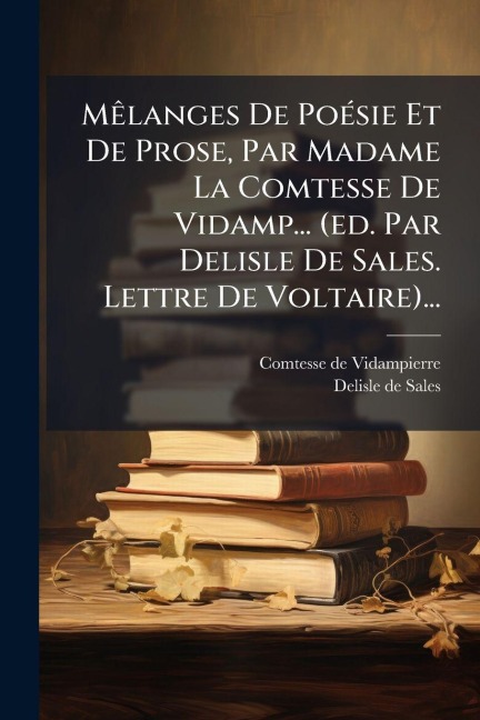 MÃalanges De PoÃ(c)sie Et De Prose, Par Madame La Comtesse De Vidamp... (ed. Par Delisle De Sales. Lettre De Voltaire)... - Comtesse De Vidampierre