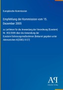 Cover-Bild zum Titel 'Empfehlung der Kommission vom 15. Dezember 2005' von 'Europäische Kommission'