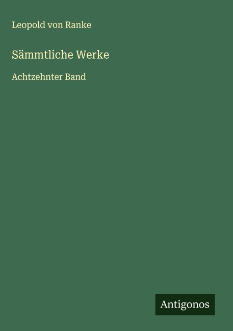 Sämmtliche Werke - Leopold von Ranke