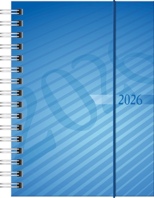 rido/idé 7013102306 | Taschenkalender Mod. perfect/Technik I 2026 | A6, Kunststoff, blau - 