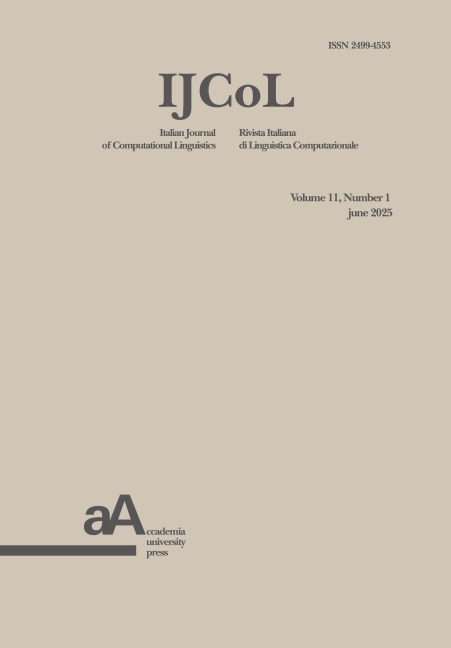 IJCoL - Italian Journal of Computational Linguistics vol. 11, n. 1 June 2025 - Aa. Vv.