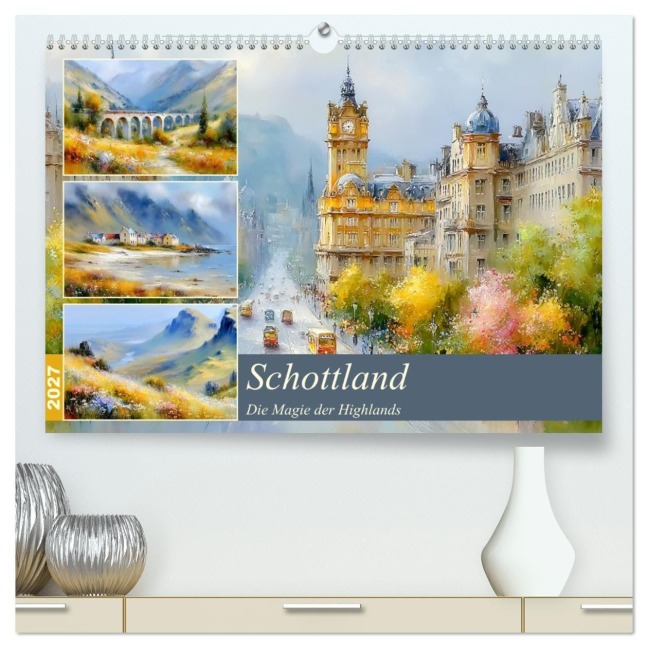 Schottland. Die Magie der Highlands (hochwertiger Premium Wandkalender 2027 DIN A2 quer), Kunstdruck in Hochglanz - Rose Hurley