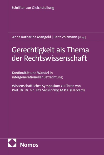 Gerechtigkeit als Thema der Rechtswissenschaft - 