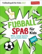 Cover-Bild zum Titel 'Fußballspaß für Kids Tagesabreißkalender 2027 - Witze, lustige Sprüche und verrückte Fakten' von 'Jens Liebmann'