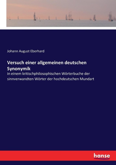 Versuch einer allgemeinen deutschen Synonymik - Johann August Eberhard