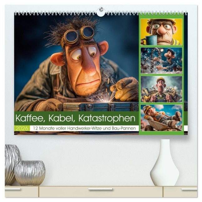 Kaffee, Kabel, Katastrophen (hochwertiger Premium Wandkalender 2026 DIN A2 quer), Kunstdruck in Hochglanz - Steffen Gierok-Latniak
