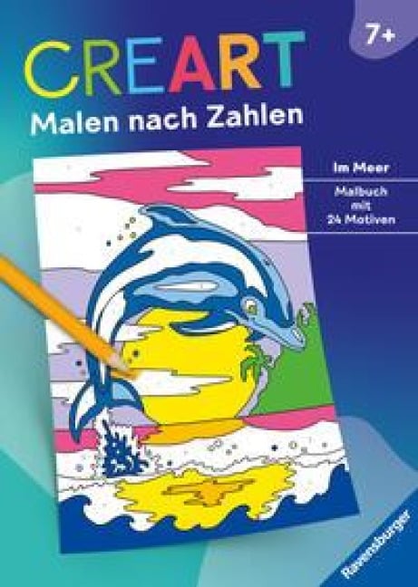 Ravensburger CreArt Malen nach Zahlen ab 7: Im Meer, Malbuch, 24 Motive - 