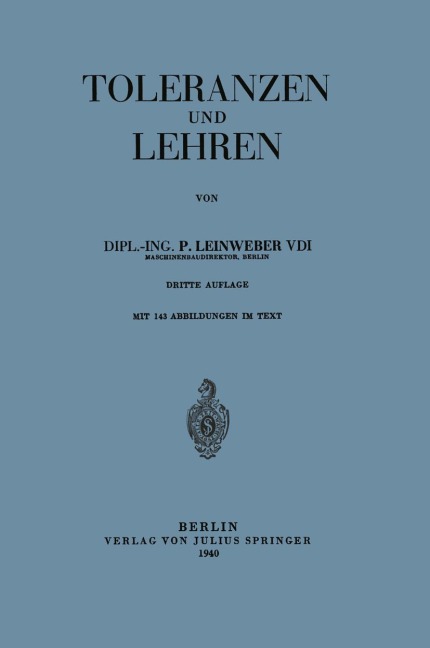 Toleranzen und Lehren - P. Leinweber
