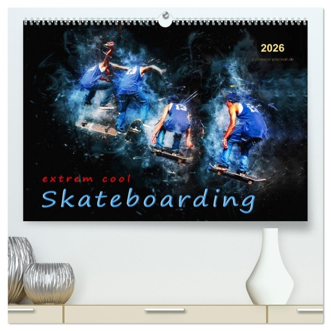 Skateboarding - extrem cool (hochwertiger Premium Wandkalender 2026 DIN A2 quer), Kunstdruck in Hochglanz - Peter Roder