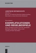 Cover-Bild zum Titel 'Exemplifikationen und Regelbeispiele' von 'Denis Matthies'
