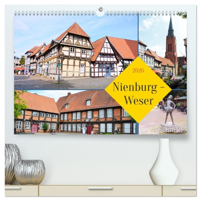 Nienburg - Weser (hochwertiger Premium Wandkalender 2026 DIN A2 quer), Kunstdruck in Hochglanz - Günther Klünder