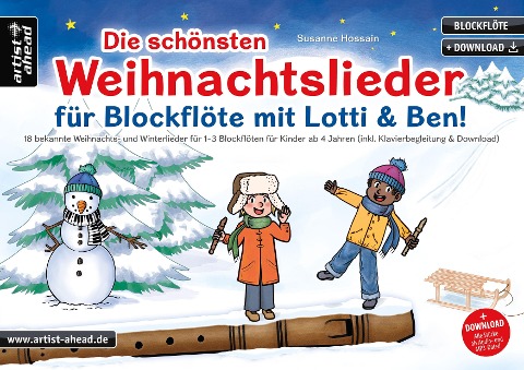 Die schönsten Weihnachtslieder für Blockflöte mit Lotti & Ben! - Susanne Hossain