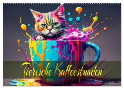 Cover-Bild zum Titel 'Tierische Kaffeestunden (Wandkalender 2026 DIN A2 quer), CALVENDO Monatskalender' von 'Dusanka Djeric'
