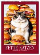 Cover-Bild zum Titel 'FETTE KATZEN - Foodporn auf vier Pfoten (Wandkalender 2026 DIN A2 hoch), CALVENDO Monatskalender' von 'Mb Fotografie'
