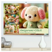 Cover-Bild zum Titel 'Amigurumi-Glück. Niedliche Häckelkunst aus Japan (hochwertiger Premium Wandkalender 2026 DIN A2 quer), Kunstdruck in Hochglanz' von 'Rose Hurley'