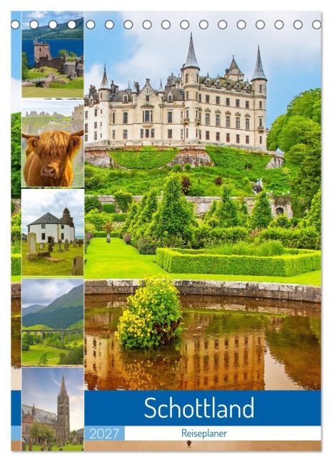 Schottland - Reiseplaner (Tischkalender 2027 DIN A5 hoch), CALVENDO Monatskalender - Nina Schwarze