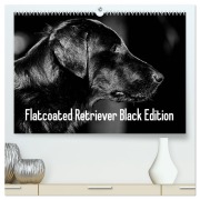 Cover-Bild zum Titel 'Flatcoated Retriever Black Edition (hochwertiger Premium Wandkalender 2026 DIN A2 quer), Kunstdruck in Hochglanz' von 'Beatrice Müller'