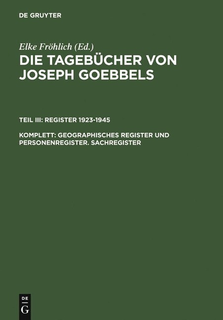 Geographisches Register und Personenregister. Sachregister - 