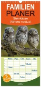 Cover-Bild zum Titel 'Familienplaner 2027 - Steinkäuze (Athene noctua) mit 5 Spalten (Wandkalender, 21 x 45 cm) CALVENDO' von 'Winfried Rusch'