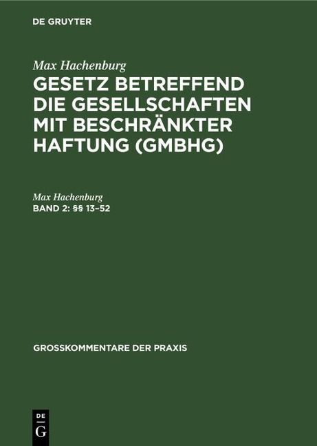 §§ 13-52 - Max Hachenburg
