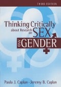 Cover-Bild zum Titel 'Thinking Critically about Research on Sex and Gender' von 'Paula J Caplan'