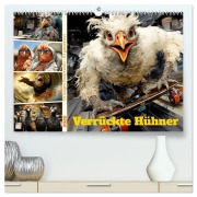 Verrückte Hühner (hochwertiger Premium Wandkalender 2026 DIN A2 quer), Kunstdruck in Hochglanz - Cathrin Illgen