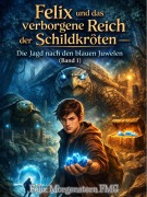 Cover-Bild zum Titel 'Felix und das verborgene Reich der Schildkröten - Die Jagd nach den blauen Juwelen(Band 1)' von 'Felix Morgenstern (Fmg)'