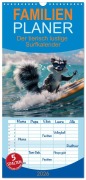 Cover-Bild zum Titel 'Familienplaner 2026 - Der tierisch lustige Surfkalender mit 5 Spalten (Wandkalender, 21 x 45 cm) CALVENDO' von 'Peter Rübsamen'