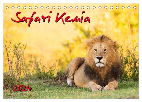 Safari Kenia (Tischkalender 2024 DIN A5 quer), CALVENDO Monatskalender - Gerd-Uwe Neukamp