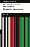 Cover-Bild zum Titel 'Das Problem, für andere zu sprechen. [Was bedeutet das alles?]' von 'Linda Martín Alcoff'
