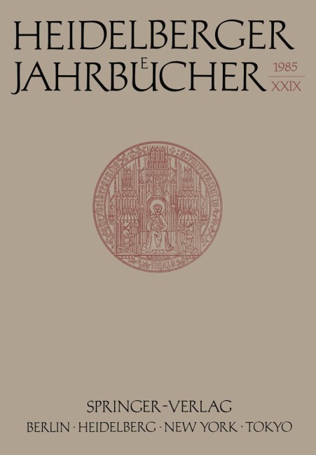 Heidelberger Jahrbücher - H. Schipperges