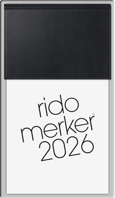 rido/idé 7035003906 | Vormerkbuch Mod. Merker 2026 | 108×201 mm, Kunststoff, schwarz - 