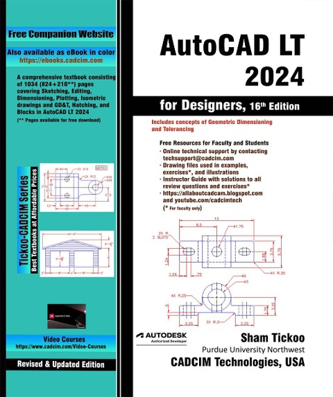AutoCAD LT 2024 for Designers, 16th Edition - Sham Tickoo