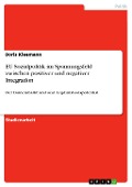 Cover-Bild zum Titel 'EU Sozialpolitik im Spannungsfeld zwischen positiver und negativer Integration' von 'Boris Kleemann'