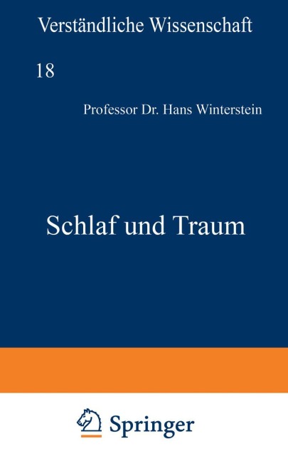 Schlaf und Traum - Hans Winterstein