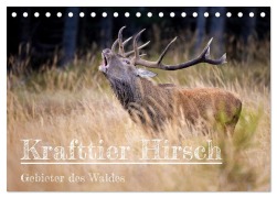 Cover-Bild zum Titel 'Krafttier Hirsch (Tischkalender 2026 DIN A5 quer), CALVENDO Monatskalender' von 'Schörkhuber Johann'