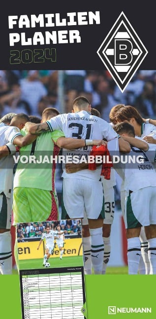 Borussia Mönchengladbach 2025 - Familien-Planer - Fan-Kalender - Fußball-Kalender - 22x45 - Sport - 