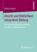 Cover-Bild zum Titel 'Absicht und Wirklichkeit integrativer Bildung' von 'Mathias Mejeh'