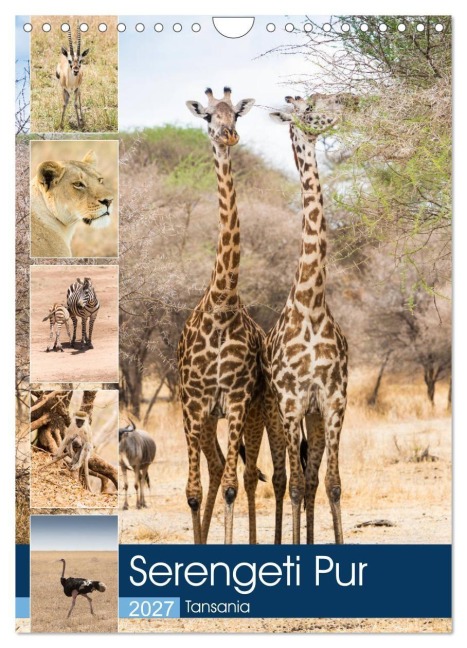 Serengeti Pur - Tansania (Wandkalender 2027 DIN A4 hoch), CALVENDO Monatskalender - Sabine Reuke