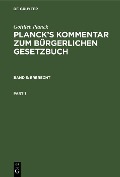 Erbrecht - Gottlieb Planck