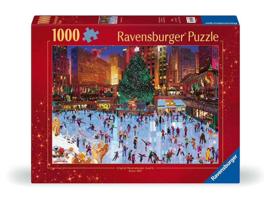 Weihnachtspuzzle 1000 Teile - Weihnachtszauber am Rockefeller Center - 