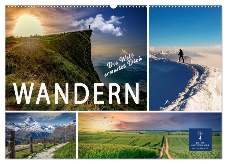 Wandern - die Welt erwartet Dich (Wandkalender 2026 DIN A2 quer), CALVENDO Monatskalender - Peter Roder