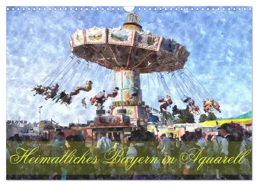 Heimatliches Bayern in Aquarell (Wandkalender 2026 DIN A3 quer), CALVENDO Monatskalender - Helmut Schneller