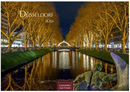 Cover-Bild zum Titel 'Düsseldorf Kalender 2026 - Wandkalender | Fotokalender Deutschland 24x35cm - 12 großformatige Fotomotive in Top-Qualität der Rheinmetropole' von ''